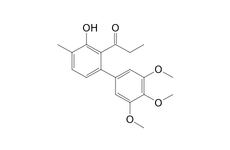 1-(3-Hydroxy-3',4',5'-trimethoxy-4-methylbiphenyl-2-yl)propan-1-one