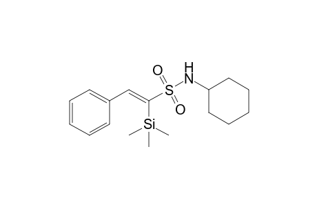 (E)-N-Cyclohexyl-2-phenyl-1-(trimethylsilyl)vinylsulfonamide