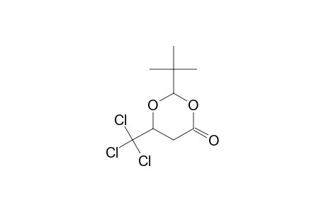 1,3-Dioxan-4-one, 2-(1,1-dimethylethyl)-6-(trichloromethyl)-, (2s-cis)-