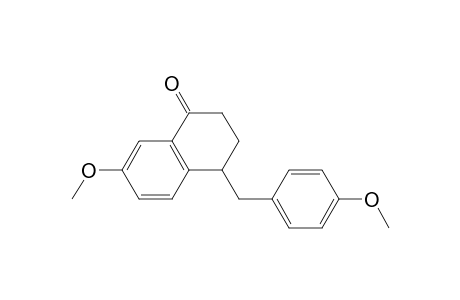 1(2H)-Naphthalenone, 3,4-dihydro-7-methoxy-4-[(4-methoxyphenyl)methyl]-, (.+-.)-