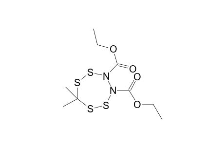 7,7-Dimethyl-1,2,5,6-tetrathia-3,4-diazacycloheptane-3,4-dicarboxylic acid-diethylester