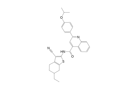 N-(3-cyano-6-ethyl-4,5,6,7-tetrahydro-1-benzothien-2-yl)-2-(4-isopropoxyphenyl)-4-quinolinecarboxamide