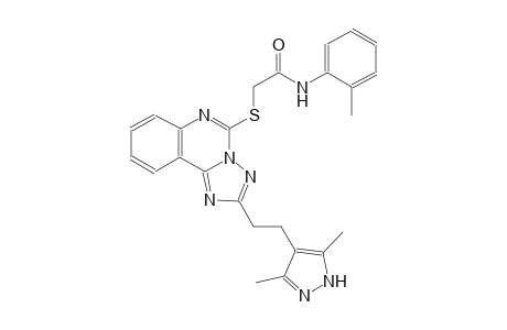 acetamide, 2-[[2-[2-(3,5-dimethyl-1H-pyrazol-4-yl)ethyl][1,2,4]triazolo[1,5-c]quinazolin-5-yl]thio]-N-(2-methylphenyl)-