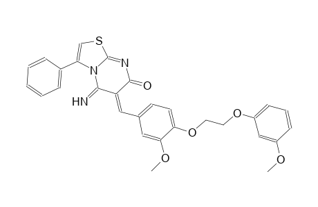 7H-thiazolo[3,2-a]pyrimidin-7-one, 5,6-dihydro-5-imino-6-[[3-methoxy-4-[2-(3-methoxyphenoxy)ethoxy]phenyl]methylene]-3-phenyl-, (6Z)-