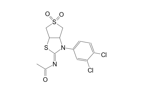 N-((2Z)-3-(3,4-dichlorophenyl)-5,5-dioxidotetrahydrothieno[3,4-d][1,3]thiazol-2(3H)-ylidene)acetamide