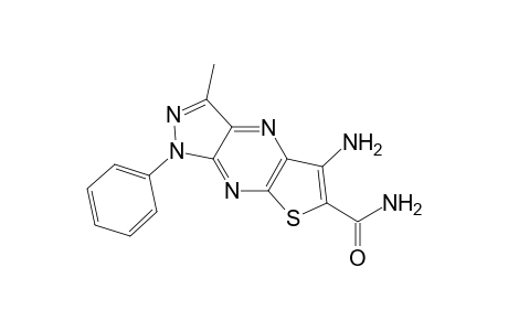 5-Amino-3-methyl-1-phenyl-1H-thieno[3,2-e]pyrazolo[3,4-b]pyrazine-6-carboxamide