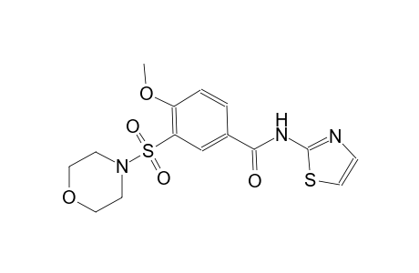 4-methoxy-3-(4-morpholinylsulfonyl)-N-(1,3-thiazol-2-yl)benzamide