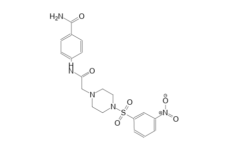 1-piperazineacetamide, N-[4-(aminocarbonyl)phenyl]-4-[(3-nitrophenyl)sulfonyl]-