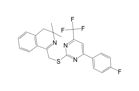 1-[[4-(4-fluorophenyl)-6-(trifluoromethyl)pyrimidin-2-yl]sulfanylmethyl]-3,3-dimethyl-4H-isoquinoline