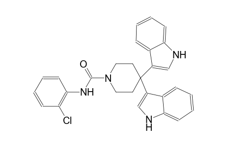 1-piperidinecarboxamide, N-(2-chlorophenyl)-4,4-di(1H-indol-3-yl)-