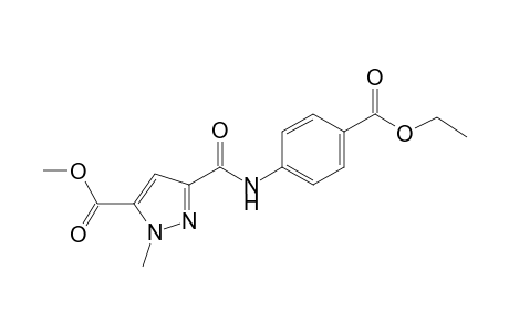 1H-Pyrazole-5-carboxylic acid, 3-[[[4-(ethoxycarbonyl)phenyl]amino]carbonyl]-1-methyl-, methyl ester