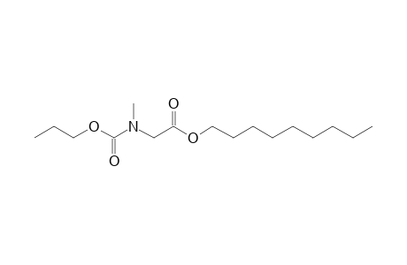 Glycine, N-methyl-N-propoxycarbonyl-, nonyl ester