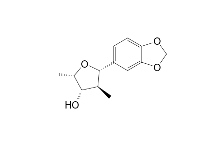 (2S*,3S*,4S*,5S*)-2-(3,4-Methylenedioxyphenyl)-3,5-dimethyltetrahydrofuran-4-ol
