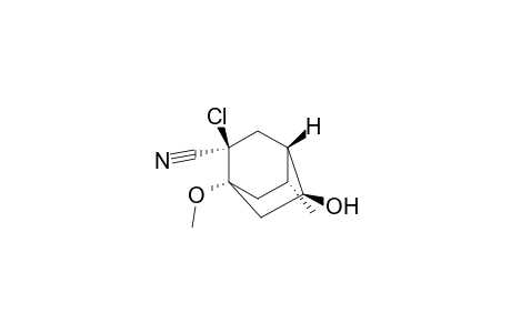 (1R(*),2R(*),5S(*),8R(*))-2-Chloro-5-hydroxy-1-methoxy-8-methylbicyclo[2.2.2]-octane-2-carbonitrile