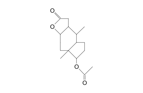 6-Acetoxy-2,7-dimethyl-11-oxa-tricyclo(8.3.0.0/3,7/)tridecan-12-one