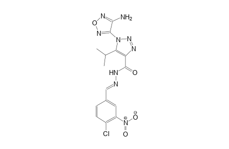 1-(4-amino-1,2,5-oxadiazol-3-yl)-N'-[(E)-(4-chloro-3-nitrophenyl)methylidene]-5-isopropyl-1H-1,2,3-triazole-4-carbohydrazide