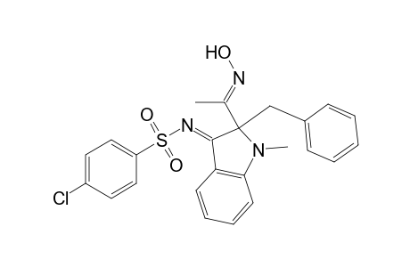 Benzenesulfonamide, 4-chloro-N-[1,2-dihydro-2-[1-(hydroxyimino)ethyl]-1-methyl-2-(phenylmethyl)-3H-indol-3-ylidene]-