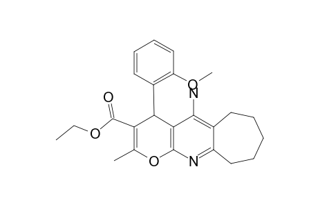 ETHYL-5-AMINO-4,6,7,8,9,10-HEXAHYDRO-4-(ORTHO-METHOXYPHENYL)-2-METHYLCYCLOHEPTA-[E]-PYRANO-[2,3-B]-PYRIDINE-3-CARBOXYLATE