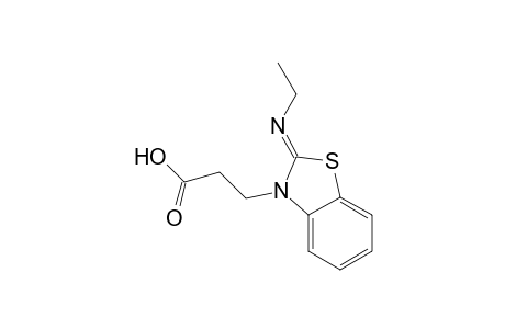 2-Ethylimino-3-(2-carboxyethyl)benzothiazoline