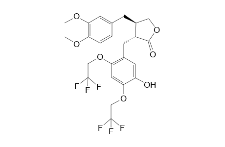 (2R,3R)-2-(2",4"-Bis[trifluoroethoxy]-5"-hydroxybenzyl)-3-(3',4'-dimethoxybenzyl)butyrolactone