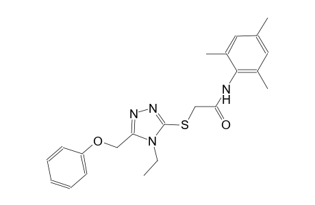 2-{[4-ethyl-5-(phenoxymethyl)-4H-1,2,4-triazol-3-yl]sulfanyl}-N-mesitylacetamide
