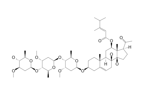 SIBIRIGENIN-3-O-BETA-D-OLEANDROPYRANOSYL-(1->4)-BETA-D-CYMAROPYRANOSYL-(1->4)-BETA-D-CYMAROPYRANOSIDE