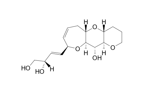(2S)-1(R)-(3,4-Dihydroxybutenyl)tetrahydropyrano[3,2-b]tetrahydropyrano[5,6-b]-1-oxacyclohep-5-en-11-ol