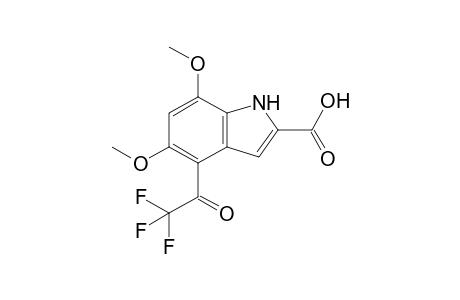 4-trifluoroacetyl-5,7-dimethoxyindole-2-carboxyloic acid