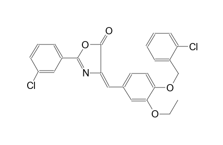 5(4H)-oxazolone, 2-(3-chlorophenyl)-4-[[4-[(2-chlorophenyl)methoxy]-3-ethoxyphenyl]methylene]-, (4E)-