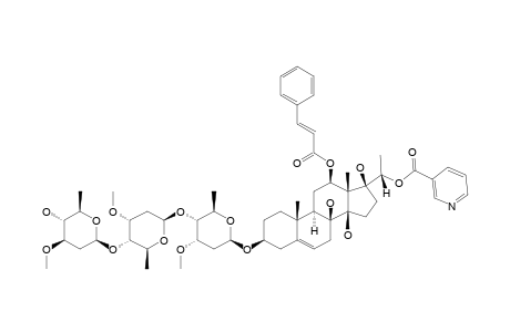 GAGAMININ-3-O-BETA-D-OLEANDROPYRANOSYL-(1->4)-BETA-D-CYMAROPYRANOSYL-(1->4)-BETA-D-CYMAROPYRANOSIDE