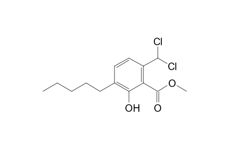 Methyl 6-dichloromethyl-3-pentyl-2-hydroxy-benzoate