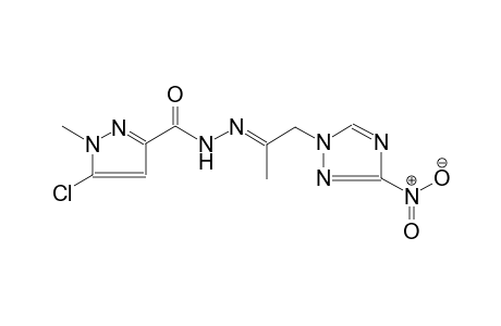 5-Chloro-1-methyl-N'-[(E)-1-methyl-2-(3-nitro-1H-1,2,4-triazol-1-yl)ethylidene]-1H-pyrazole-3-carbohydrazide