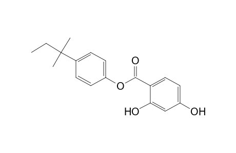 Benzoic acid, 2,4-dihydroxy-, 4-(1,1-dimethylpropyl)phenyl ester
