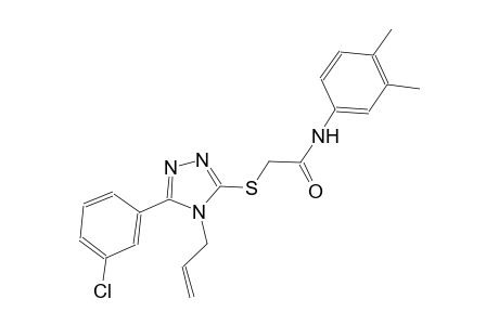 2-{[4-allyl-5-(3-chlorophenyl)-4H-1,2,4-triazol-3-yl]sulfanyl}-N-(3,4-dimethylphenyl)acetamide