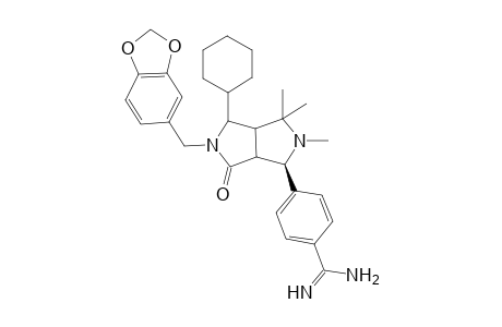 4-[5'-(1'',3''-Benzodioxol-5''-yl)methyl]-4'-cyclohexyl-2',2',3'-trimethyl-6'-oxo-perhydropyrrolo[3,4-c]pyrrol-1'-yl}benzamidine