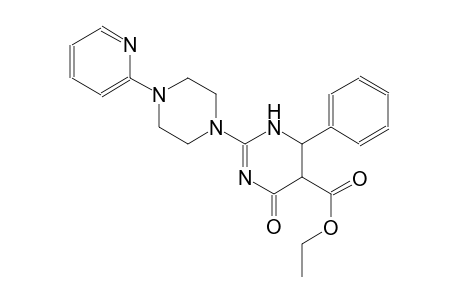 5-pyrimidinecarboxylic acid, 1,4,5,6-tetrahydro-4-oxo-6-phenyl-2-[4-(2-pyridinyl)-1-piperazinyl]-, ethyl ester