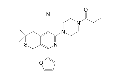 8-(2-furanyl)-3,3-dimethyl-6-[4-(1-oxopropyl)-1-piperazinyl]-1,4-dihydrothiopyrano[3,4-c]pyridine-5-carbonitrile