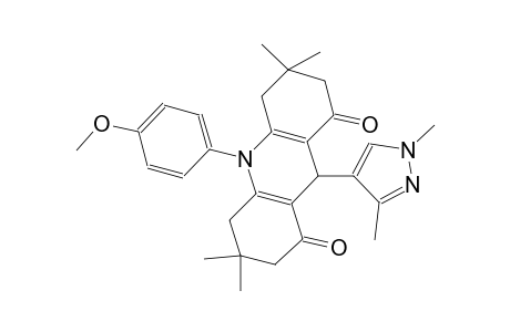 9-(1,3-dimethyl-1H-pyrazol-4-yl)-10-(4-methoxyphenyl)-3,3,6,6-tetramethyl-3,4,6,7,9,10-hexahydro-1,8(2H,5H)-acridinedione