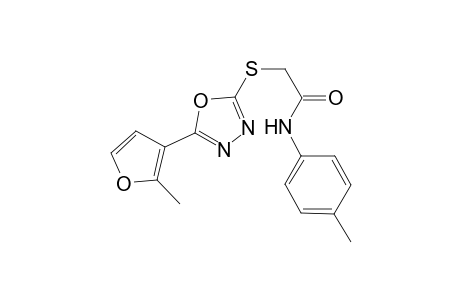 2-{[5-(2-methylfuran-3-yl)-1,3,4-oxadiazol-2-yl]sulfanyl}-N-(4-methylphenyl)acetamide