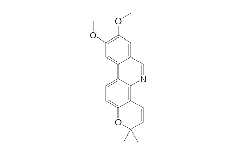 8,9-DIMETHOXY-2,2-DIMETHYL-2H-PYRANO-[2,3-C]-PHENANTHRIDINE