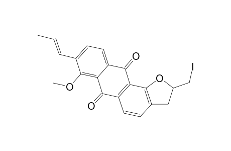 2-iodomethyl-7-methoxy-8-(prop-2'-enyl)-2,3-dihydroanthra[1,2-b]furan-6,11-dione