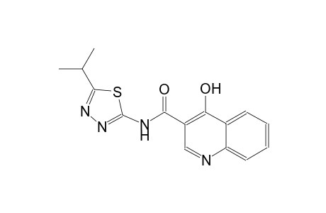 3-quinolinecarboxamide, 4-hydroxy-N-[5-(1-methylethyl)-1,3,4-thiadiazol-2-yl]-