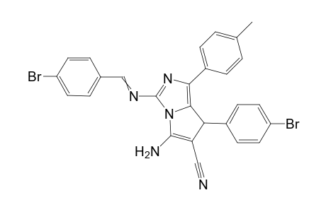 5-Amino-3-((4-bromobenzylidene)amino)-7-(4-bromophenyl)-1-(p-tolyl)-7H-pyrrolo[1,2-c]imidazole-6-carbonitrile