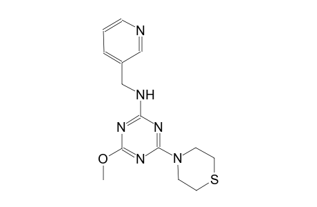 4-methoxy-N-(3-pyridinylmethyl)-6-(4-thiomorpholinyl)-1,3,5-triazin-2-amine