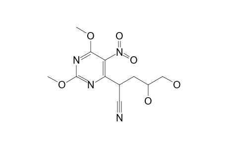 2-(2,6-dimethoxy-5-nitro-pyrimidin-4-yl)-4,5-dihydroxy-valeronitrile