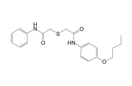 2-[(2-anilino-2-oxoethyl)sulfanyl]-N-(4-butoxyphenyl)acetamide