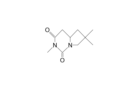 3,8,8-Trimethyl-1,3-diaza-bicyclo(4.3.0)nonane-2,4-dione