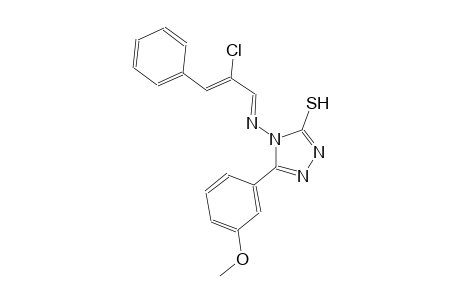 4-{[(E,2Z)-2-chloro-3-phenyl-2-propenylidene]amino}-5-(3-methoxyphenyl)-4H-1,2,4-triazole-3-thiol