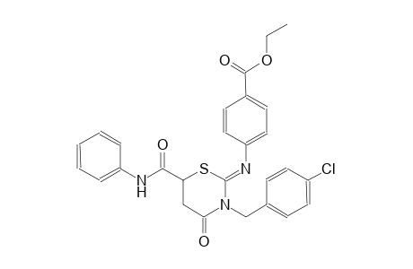 ethyl 4-{[(2Z)-6-(anilinocarbonyl)-3-(4-chlorobenzyl)-4-oxotetrahydro-2H-1,3-thiazin-2-ylidene]amino}benzoate