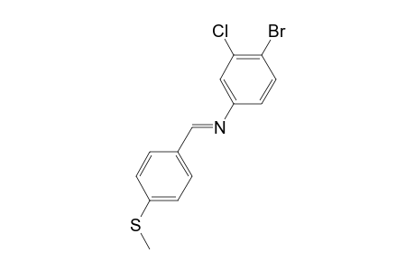 N-(4-Bromo-3-chlorophenyl)-N-((E)-[4-(methylsulfanyl)phenyl]methylidene)amine